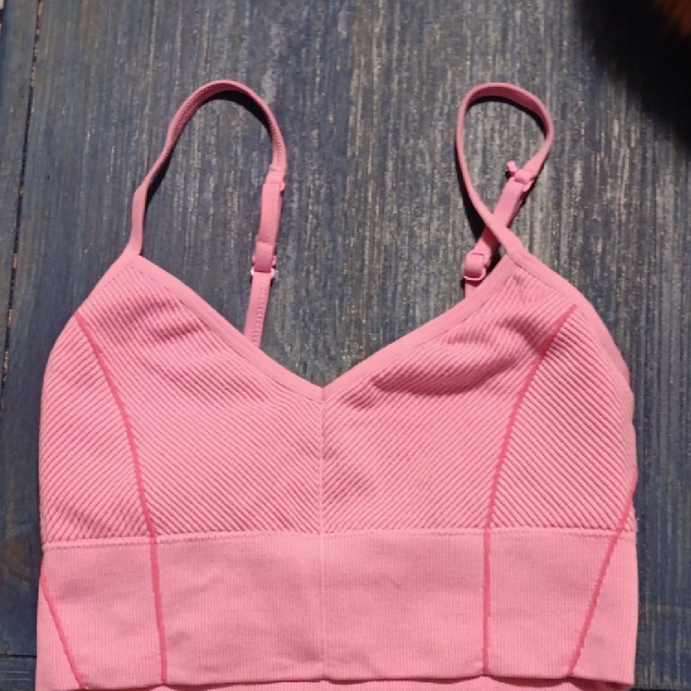 Aerie Pink Ribbed Bralette